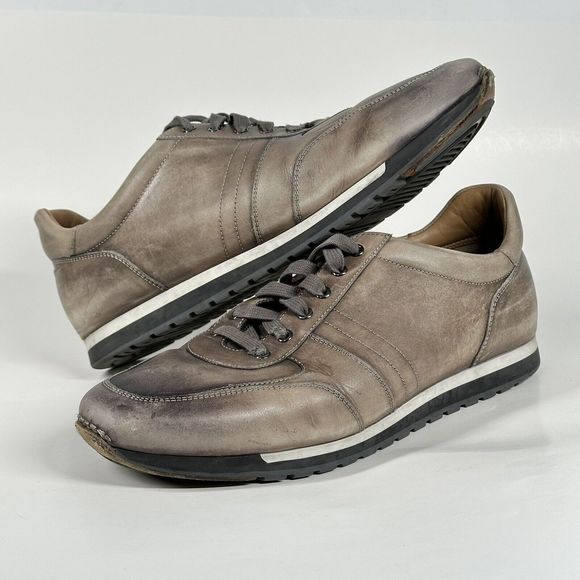 Magnanni Other - Magnanni Ibiza Mens Sneakers Shoes Size 11 Water Distressed Calf Skin 22652 Grey